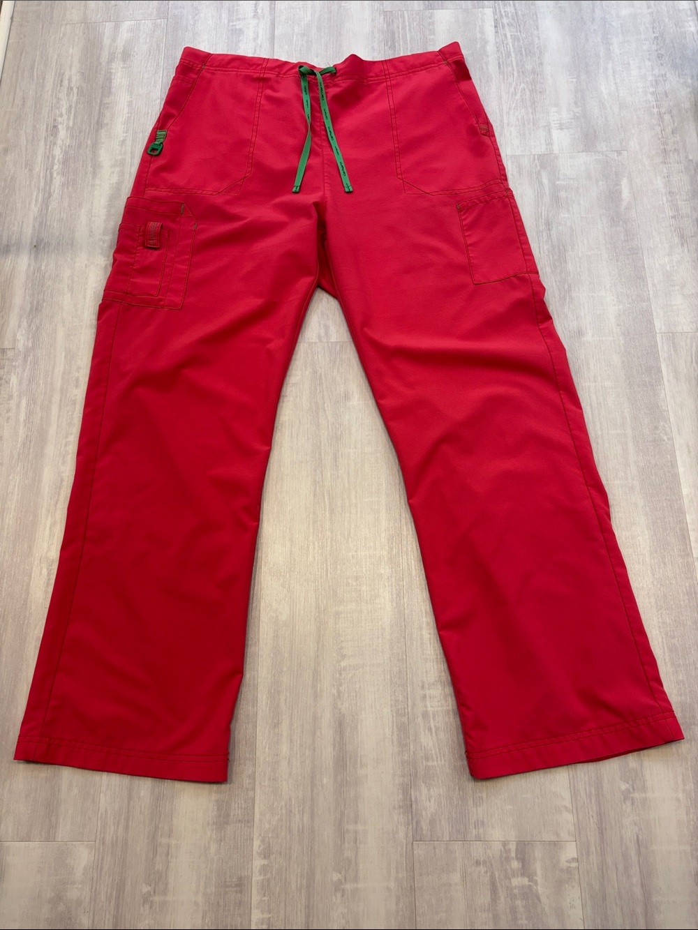 Carhartt Scrub Set Top & Pants adjustable waist Fushia with Green Trim XLarge - Picture 8 of 13
